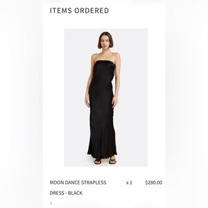 Bec & Bridge moon dance strapless dress black